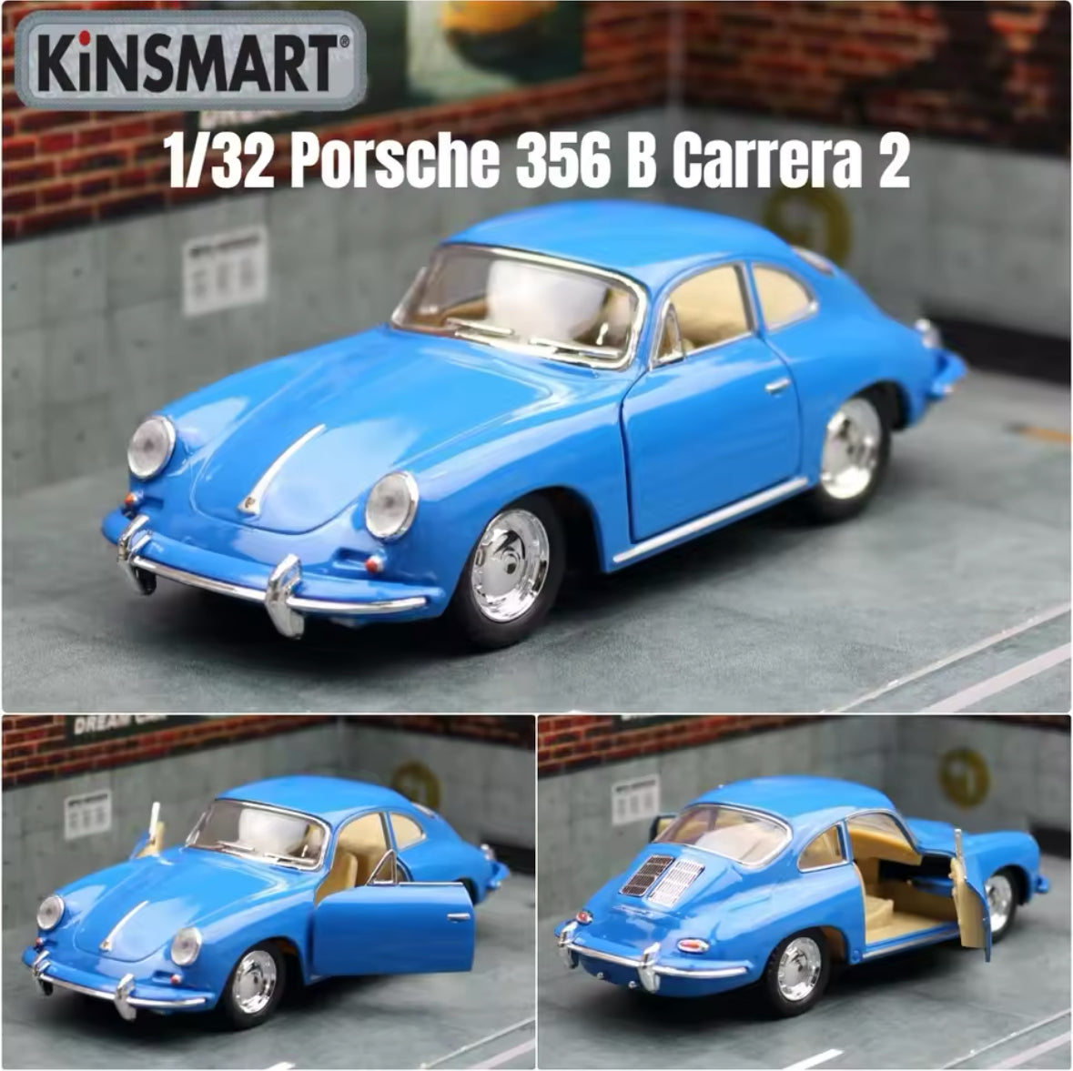 Premium Porsche 356 B Carrera 2 Diecast Technology 1:32 scale