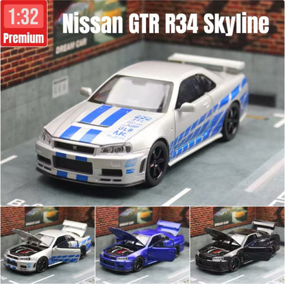 Premium Nissan GTR R34 Skyline Diecast Technology 1:32 Scale