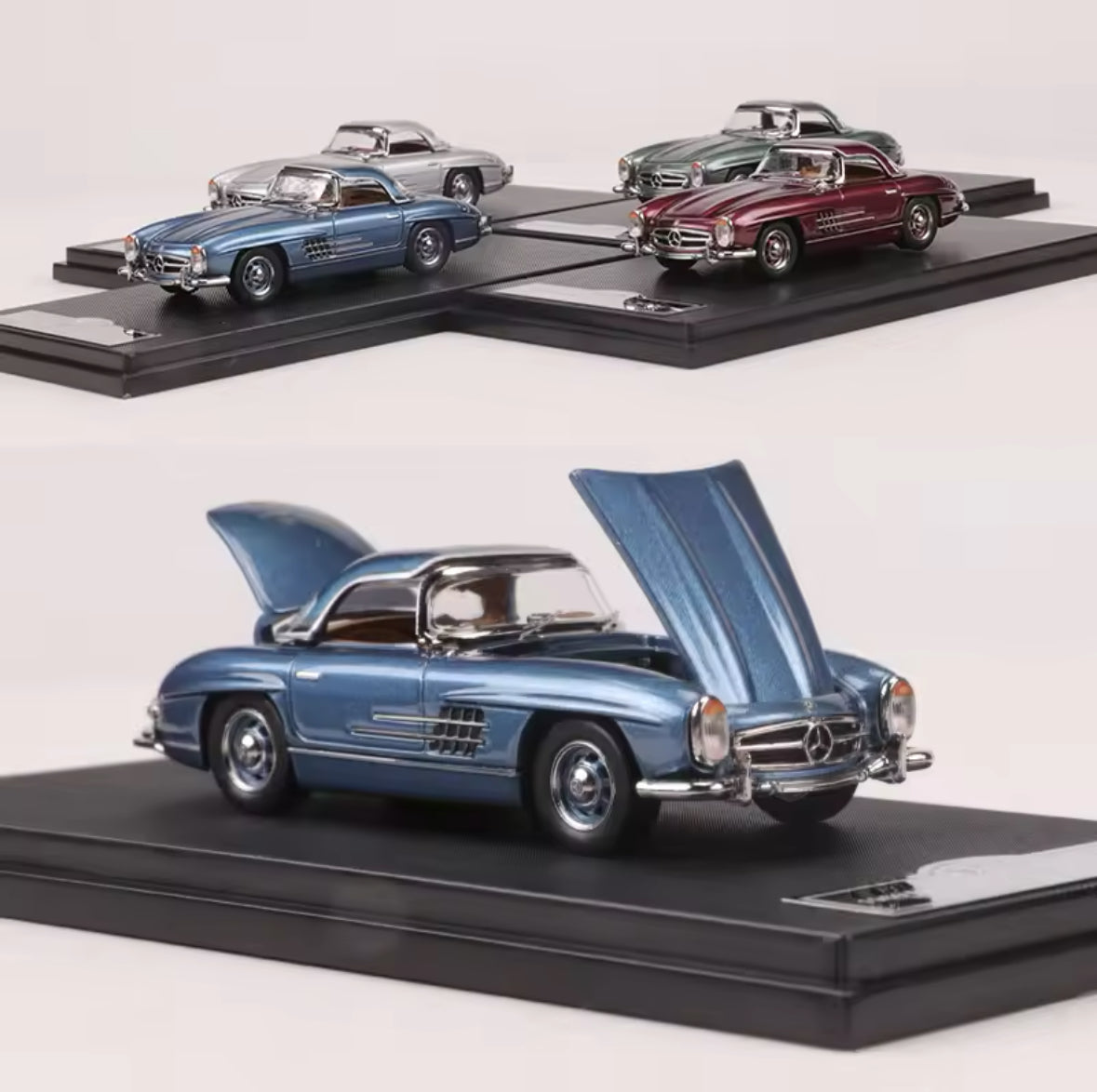 Ultra Precise 1960 Mercedes-Benz 300SL W198 Model Diecast Technology 1:64 Scale